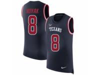 Men Nike Houston Texans #8 Nick Novak Limited Navy Blue Rush Player Name & Number Tank Top NFL Jersey