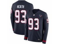Men Nike Houston Texans #93 Joel Heath Limited Navy Blue Therma Long Sleeve NFL Jersey