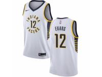 Men Nike Indiana Pacers #12 Tyreke Evans White NBA Jersey - Association Edition