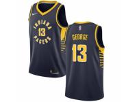 Men Nike Indiana Pacers #13 Paul George Navy Blue Road NBA Jersey - Icon Edition