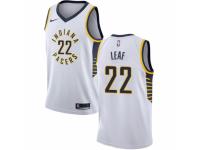Men Nike Indiana Pacers #22 T. J. Leaf White NBA Jersey - Association Edition