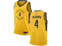 Men Nike Indiana Pacers #4 Victor Oladipo Gold NBA Jersey Statement Edition