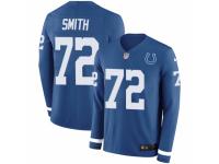 Men Nike Indianapolis Colts #72 Braden Smith Limited Blue Therma Long Sleeve NFL Jersey
