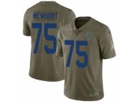 Men Nike Indianapolis Colts #75 Jack Mewhort Limited Olive 2017 Salute to Service NFL Jersey