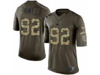 Men Nike Indianapolis Colts #92 Margus Hunt Limited Green Salute to Service NFL Jersey