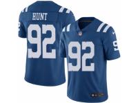 Men Nike Indianapolis Colts #92 Margus Hunt Limited Royal Blue Rush Vapor Untouchable NFL Jersey