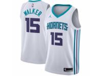 Men Nike Jordan Charlotte Hornets #15 Kemba Walker White NBA Jersey - Association Edition