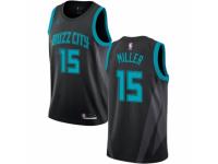 Men Nike Jordan Charlotte Hornets #15 Percy Miller Black NBA Jersey - 2018/19 City Edition