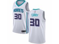 Men Nike Jordan Charlotte Hornets #30 Dell Curry White NBA Jersey - Association Edition