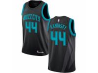 Men Nike Jordan Charlotte Hornets #44 Frank Kaminsky Black NBA Jersey - 2018/19 City Edition