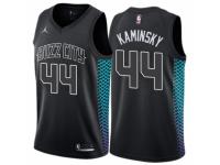 Men Nike Jordan Charlotte Hornets #44 Frank Kaminsky  Black NBA Jersey - City Edition