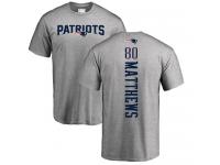 Men Nike Jordan Matthews Ash Backer - NFL New England Patriots #80 T-Shirt