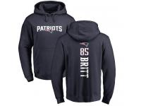 Men Nike Kenny Britt Navy Blue Backer - NFL New England Patriots #88 Pullover Hoodie