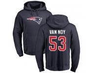 Men Nike Kyle Van Noy Navy Blue Name & Number Logo - NFL New England Patriots #53 Pullover Hoodie
