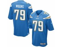Men Nike Los Angeles Chargers #79 Kenny Wiggins Game Electric Blue Alternate NFL Jersey