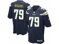 Men Nike Los Angeles Chargers #79 Kenny Wiggins Game Navy Blue Team Color NFL Jersey
