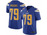 Men Nike Los Angeles Chargers #79 Kenny Wiggins Limited Electric Blue Rush Vapor Untouchable NFL Jersey