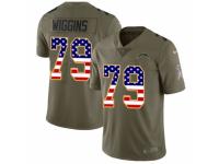 Men Nike Los Angeles Chargers #79 Kenny Wiggins Limited Olive/USA Flag 2017 Salute to Service NFL Jersey