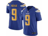 Men Nike Los Angeles Chargers #9 Nick Novak Limited Electric Blue Rush Vapor Untouchable NFL Jersey