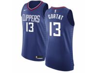 Men Nike Los Angeles Clippers #13 Marcin Gortat Blue NBA Jersey - Icon Edition