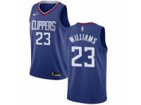 Men Nike Los Angeles Clippers #23 Louis Williams  Blue Road NBA Jersey - Icon Edition