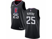Men Nike Los Angeles Clippers #25 Austin Rivers  Black Alternate NBA Jersey Statement Edition