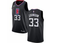 Men Nike Los Angeles Clippers #33 Wesley Johnson  Black Alternate NBA Jersey Statement Edition