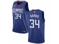 Men Nike Los Angeles Clippers #34 Tobias Harris  Blue Road NBA Jersey - Icon Edition