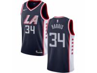 Men Nike Los Angeles Clippers #34 Tobias Harris Navy Blue NBA Jersey - City Edition