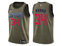 Men Nike Los Angeles Clippers #34 Tobias Harris Swingman Green Salute to Service NBA Jersey