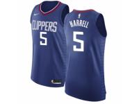 Men Nike Los Angeles Clippers #5 Montrezl Harrell Blue NBA Jersey - Icon Edition