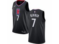 Men Nike Los Angeles Clippers #7 Sam Dekker  Black Alternate NBA Jersey Statement Edition