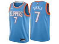 Men Nike Los Angeles Clippers #7 Sam Dekker  Blue NBA Jersey - City Edition