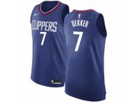 Men Nike Los Angeles Clippers #7 Sam Dekker Blue Road NBA Jersey - Icon Edition