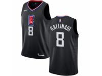 Men Nike Los Angeles Clippers #8 Danilo Gallinari  Black Alternate NBA Jersey Statement Edition