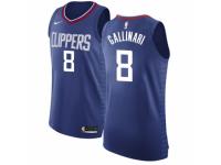 Men Nike Los Angeles Clippers #8 Danilo Gallinari Blue Road NBA Jersey - Icon Edition