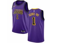 Men Nike Los Angeles Lakers #1 Kentavious Caldwell-Pope Purple NBA Jersey - City Edition