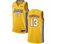 Men Nike Los Angeles Lakers #13 Wilt Chamberlain  Gold Home NBA Jersey - Icon Edition
