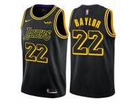 Men Nike Los Angeles Lakers #22 Elgin Baylor  Black City Edition NBA Jersey