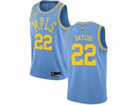 Men Nike Los Angeles Lakers #22 Elgin Baylor Swingman Blue Hardwood Classics NBA Jersey