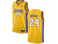 Men Nike Los Angeles Lakers #24 Kobe Bryant  Gold Home NBA Jersey - Icon Edition