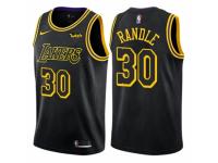Men Nike Los Angeles Lakers #30 Julius Randle  Black City Edition NBA Jersey
