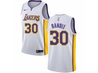 Men Nike Los Angeles Lakers #30 Julius Randle  White NBA Jersey - Association Edition