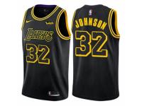 Men Nike Los Angeles Lakers #32 Magic Johnson  Black City Edition NBA Jersey