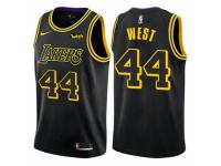 Men Nike Los Angeles Lakers #44 Jerry West  Black City Edition NBA Jersey