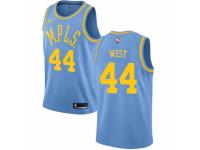 Men Nike Los Angeles Lakers #44 Jerry West Swingman Blue Hardwood Classics NBA Jersey