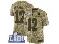Men Nike Los Angeles Rams #12 Joe Namath Limited Camo 2018 Salute to Service Super Bowl LIII Bound NFL Jersey