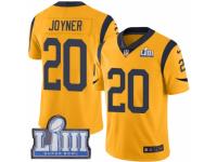 Men Nike Los Angeles Rams #20 Lamarcus Joyner Limited Gold Rush Vapor Untouchable Super Bowl LIII Bound NFL Jersey