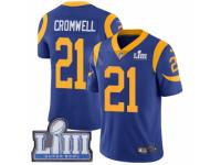 Men Nike Los Angeles Rams #21 Nolan Cromwell Royal Blue Alternate Vapor Untouchable Limited Player Super Bowl LIII Bound NFL Jersey