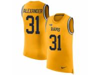 Men Nike Los Angeles Rams #31 Maurice Alexander Limited Gold Rush Player Name & Number Tank Top NFL Jersey